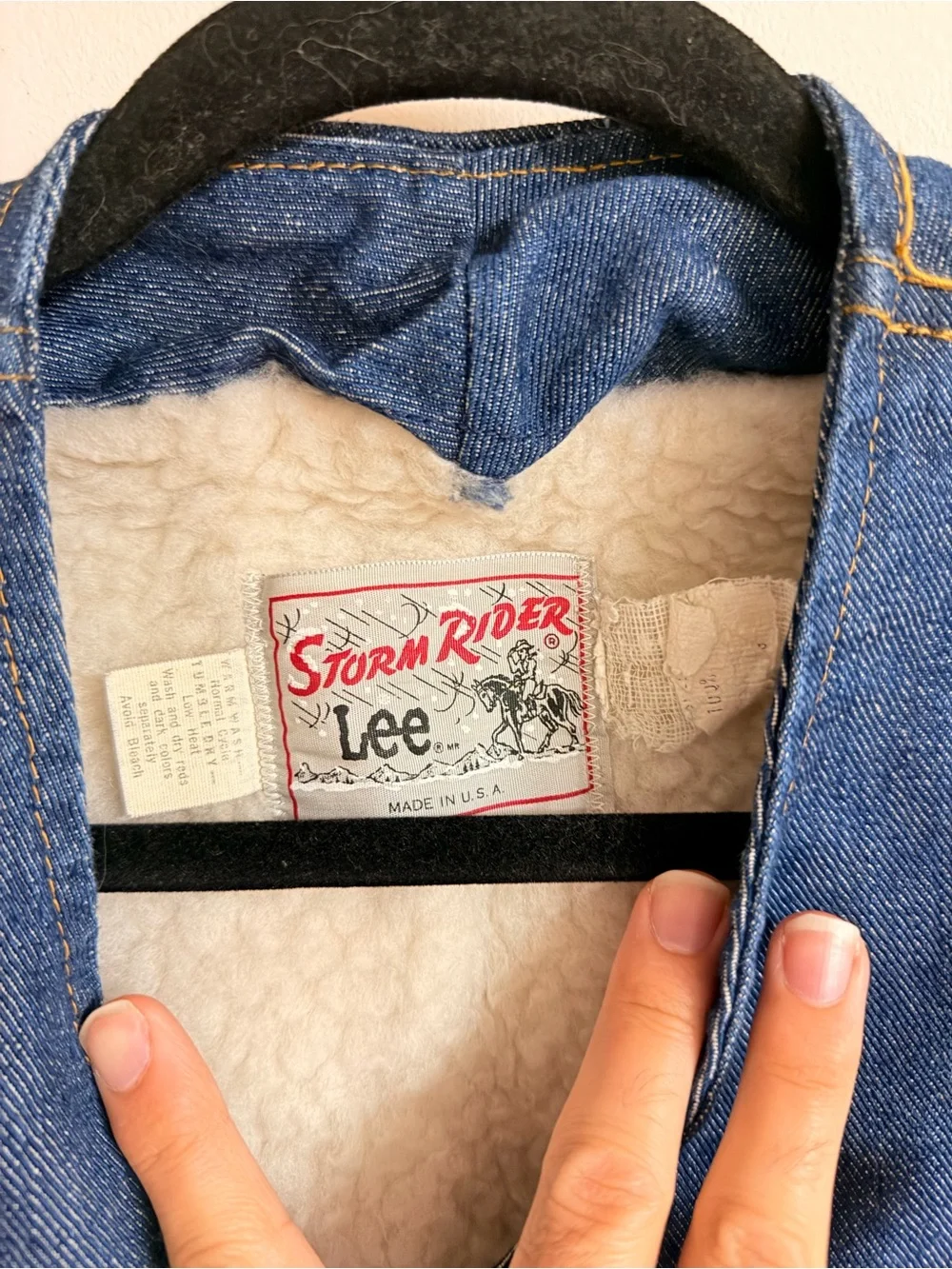 Lee Storm Rider Sherpa-Lined Blue Denim Jacket